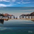 电鸽app下载字幕与清晰度实操
