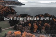 神马影院官网倍速与进度调节要点