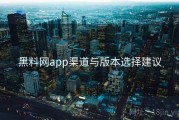黑料网app渠道与版本选择建议