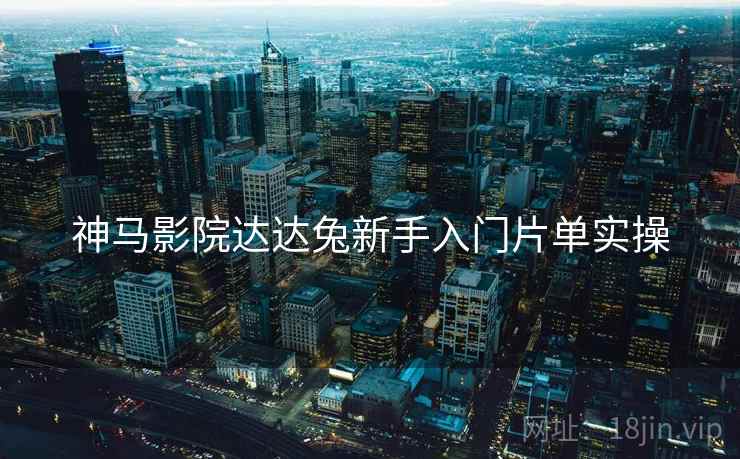 神马影院达达兔新手入门片单实操