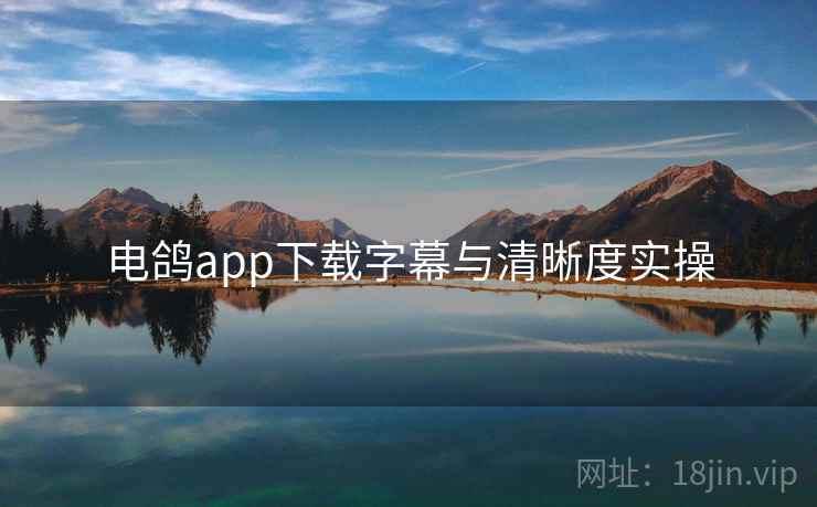 电鸽app下载字幕与清晰度实操