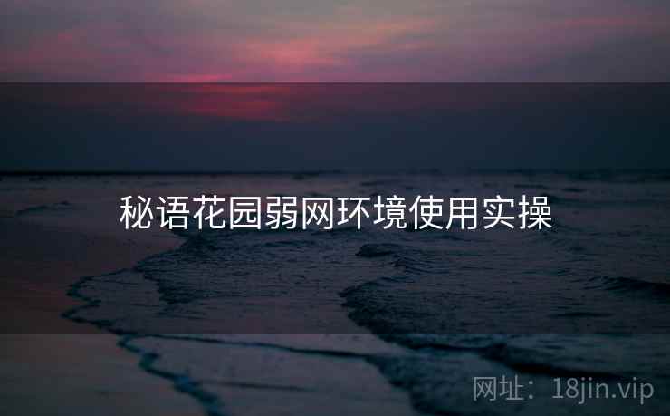 秘语花园弱网环境使用实操