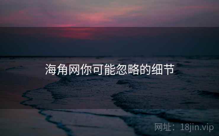 海角网你可能忽略的细节