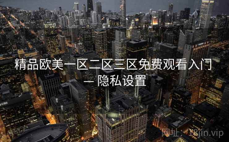 精品欧美一区二区三区免费观看入门 — 隐私设置
